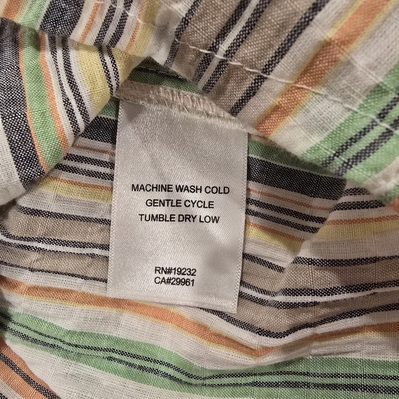 Alfred Dunner Women's Striped Embroidered Button-Down 20 W Colorful 3/4 Sleeve. - Picture 10 of 12